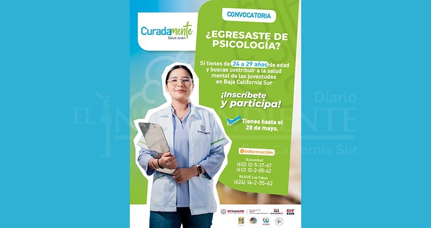 Abierta la convocatoria en Los Cabos de “Curadamente” para jóvenes egresados en psicología