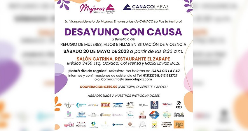 Invita Instituto Municipal de las Mujeres a un desayuno con causa