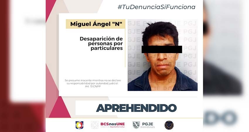 Detienen en BCS a Miguel “N” por la desaparición de una persona buscada en la CDMX