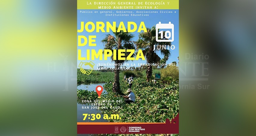 Invita la Dirección de Ecología y Medio Ambiente a la jornada de limpieza en el Estero Josefino