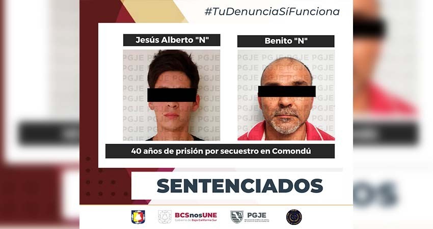 Alberto y Benito “N” fueron sentenciado a 40 años de prisión por el delito de secuestro     2