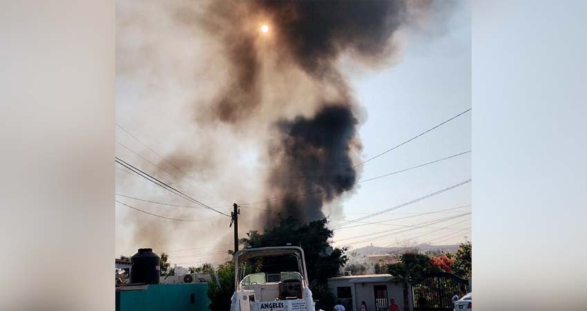 Se registra incendio en la colonia Los Cangrejos de CSL