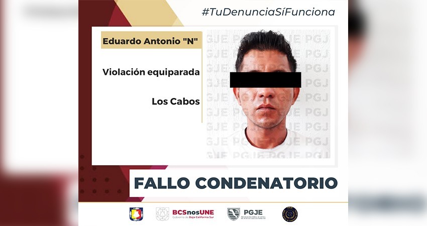 Obtiene PGJE otro fallo condenatorio contra culpable de violación equiparada agravada