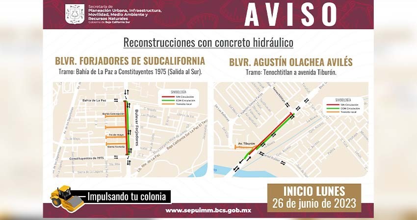 Gobierno estatal continuará mejorando los bulevares Forjadores y Olachea