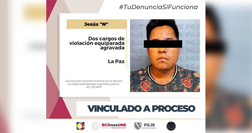 Jesús “N” quedó vinculado a proceso por dos cargos de violación