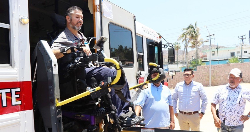 Gobierno de Los Cabos aplica acciones en beneficio de las personas con discapacidad en el transporte público