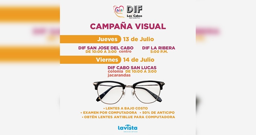 Lentes oftalmológicos a bajo costo promueve DIF Los Cabos