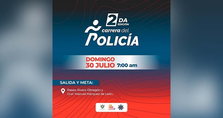 Invita Tránsito Municipal de La Paz a la carrera atlética del Policía con causa