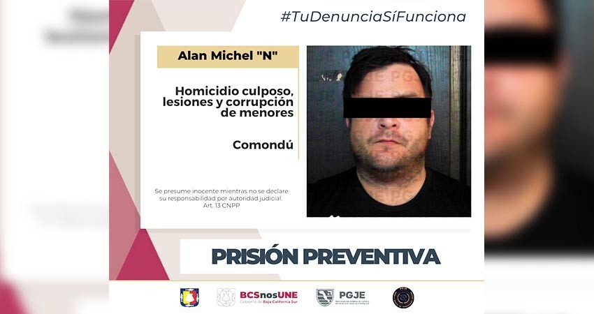Queda en prisión preventiva el inculpado por homicidio, lesiones y corrupción de menores por incumplir medidas cautelares