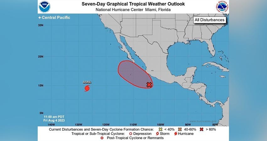 Alerta sobre posible ciclón tropical, se pronostican lluvias para este fin de semana