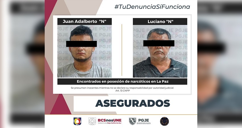Fueron detenidos dos hombres con más de 3 mil dosis de metanfetamina en La Paz