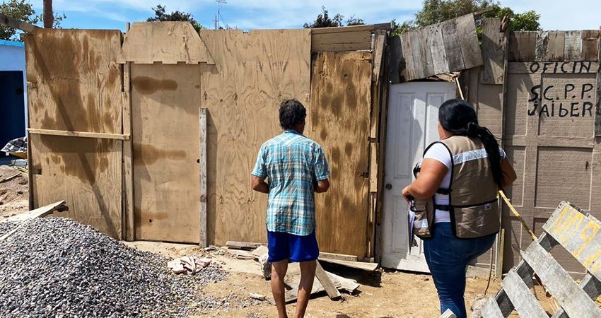 Evalúa INVI daños en zonas afectadas tras el paso del huracán Hilary