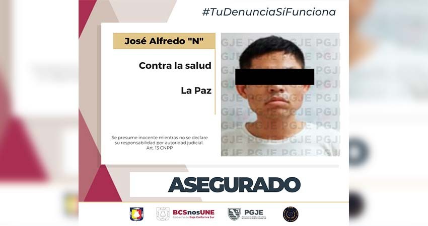 Es detenido Alfredo “N”, probable narcomenudista con más de 3 mil dosis de droga