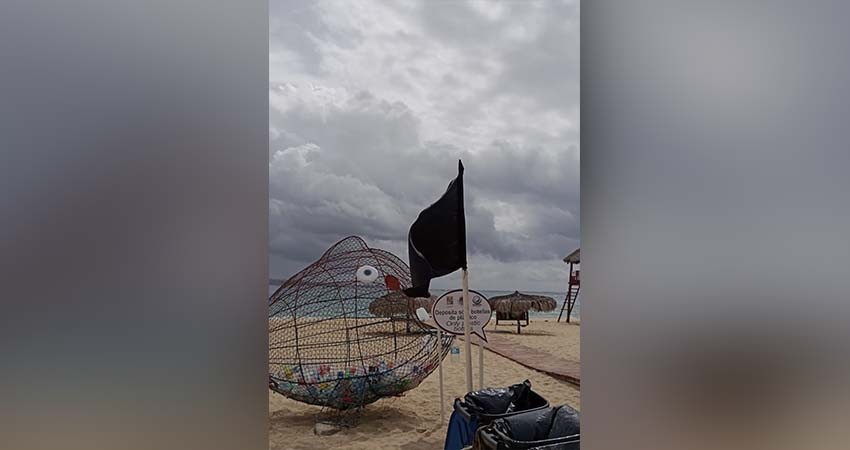 Cerraron el acceso a las playas debido a la presencia de lluvias en gran parte del municipio