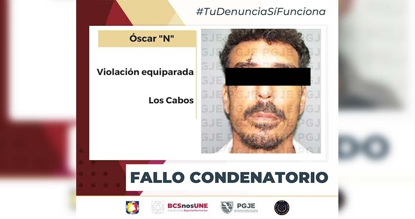 Obtiene PGJE otro fallo condenatorio contra culpable de violación equiparada