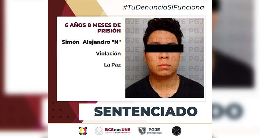 Simón Alejandro “N” pasará más de 6 años en prisión por el delito de violación Simón Alejandro “N” pasará más de 6 años en prisión por el delito de violación