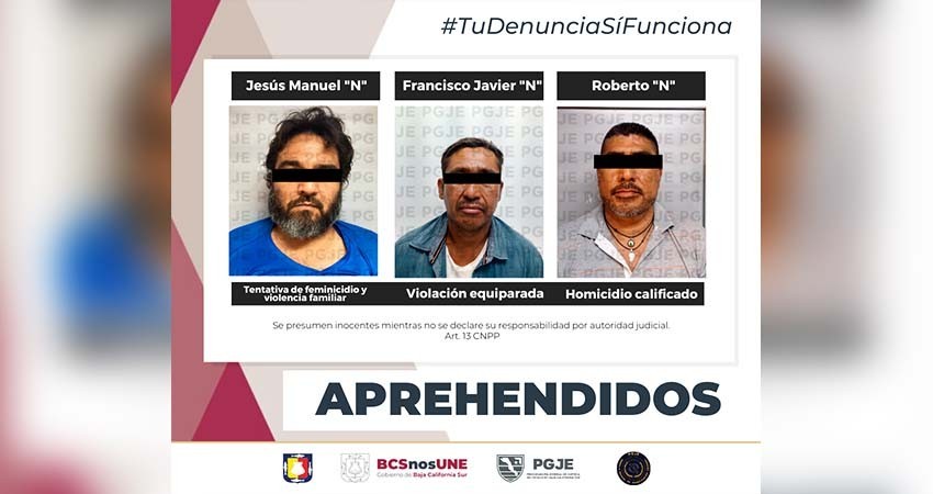 Fueron detenidas tres personas buscadas por delitos graves