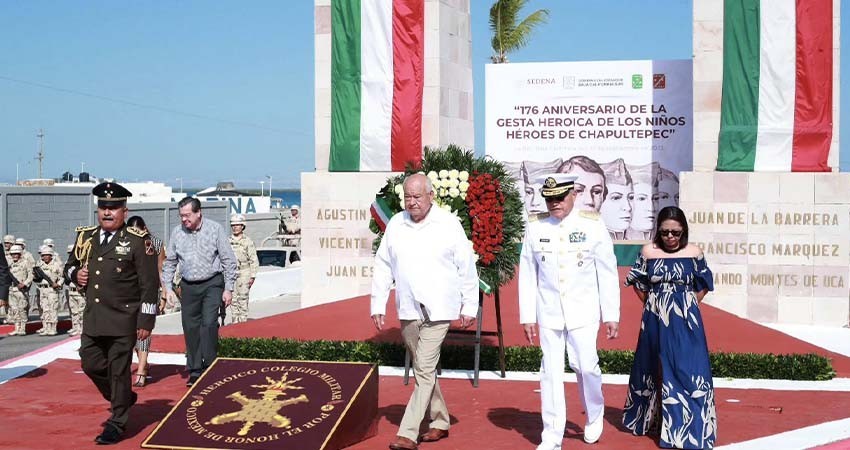 Encabeza el gobernador Castro Cosío el 176 aniversario de la gesta Heroica de Chapultepec Encabeza el gobernador Castro Cosío el 176 aniversario de la gesta Heroica de Chapultepec