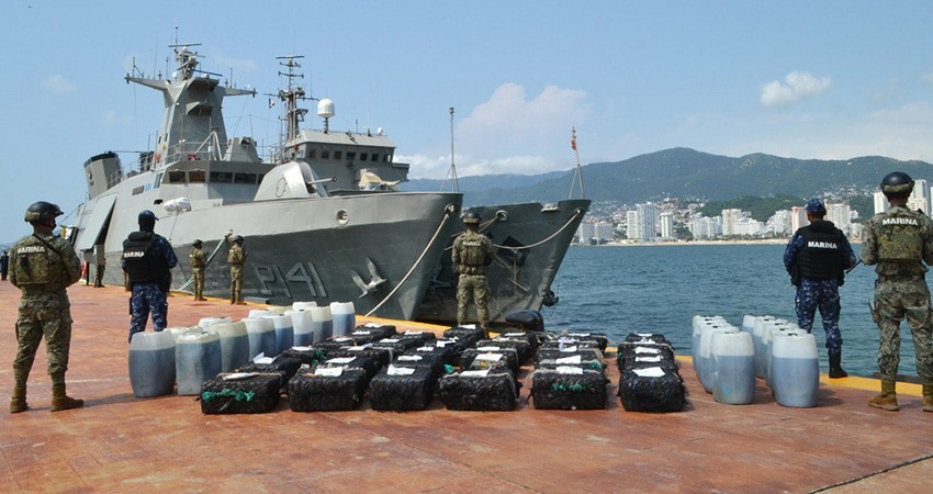 En lo que va del 2023 la MARINA ha incautado 141 toneladas de droga