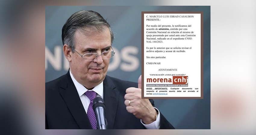 Morena admite recurso de queja de Ebrard contra proceso interno