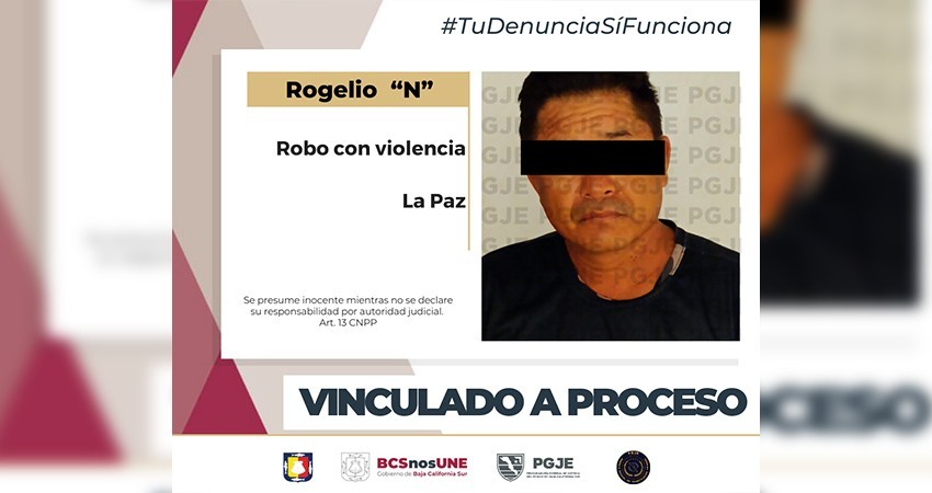 Por robo con violencia queda en prisión preventiva Rogelio “N”