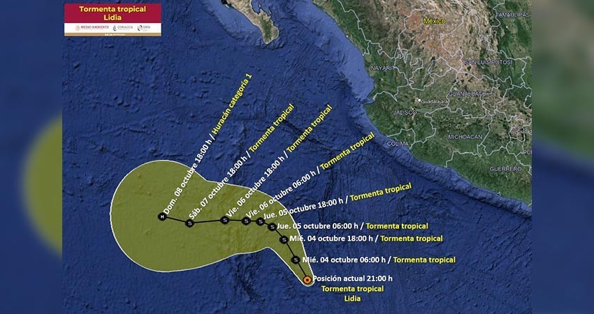 Protección Civil Los Cabos monitorea la Tormenta Tropical Lidia