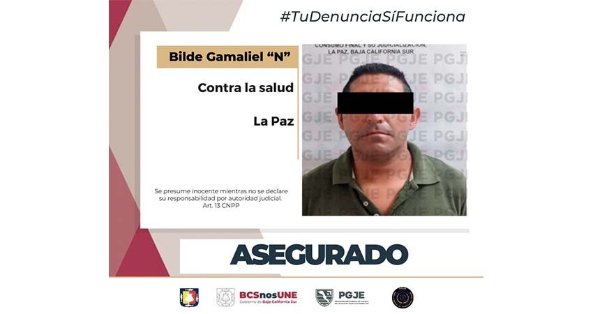 Asegura PGJE a una persona y 3 mil 750 dosis de droga