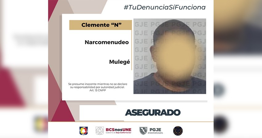 Fue asegurada una persona con un arma y 2 mil dosis de droga