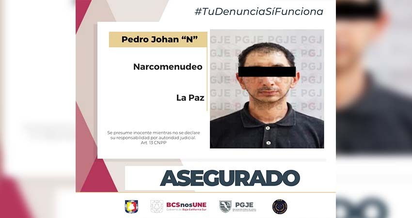 Detienen a probable narcomenudista con 3 mil dosis de metanfetamina