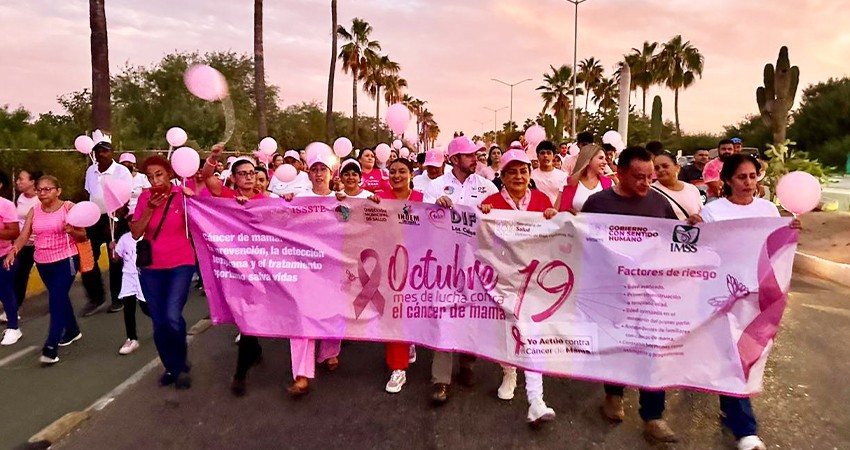 Marchan en conmemoración al “Día internacional de Lucha Contra el Cáncer de Mama”