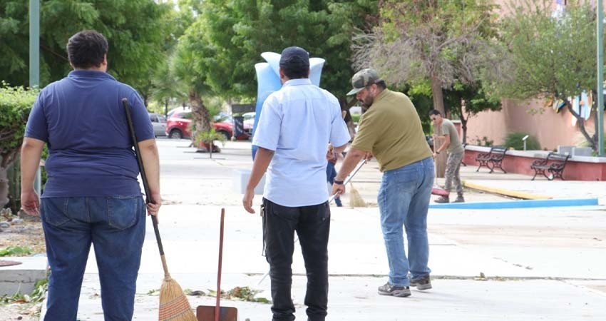 Llevan a cabo tareas de limpieza en la UABCS tras el paso del Huracán Norma