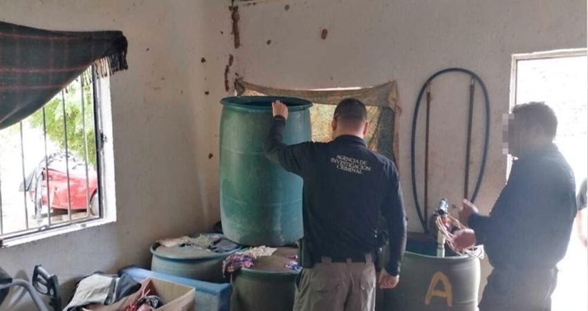 Mediante cateo a dos inmuebles FGR asegura hidrocarburo en Comondú