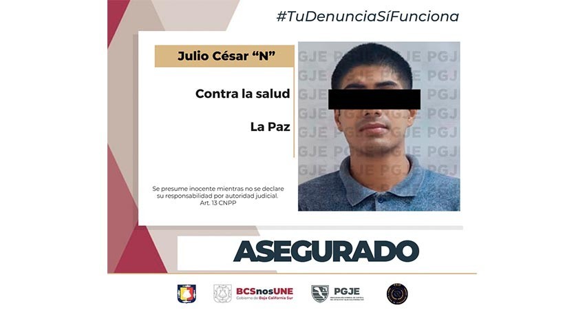 Fue detenido Cesar “N” con drogas y arma de fuego