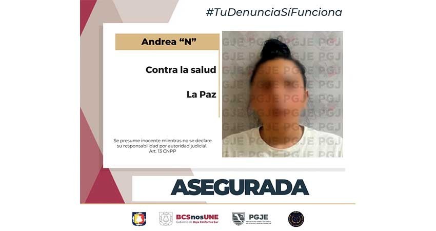 Fue detenida una mujer como posible vendedora de droga en La Paz