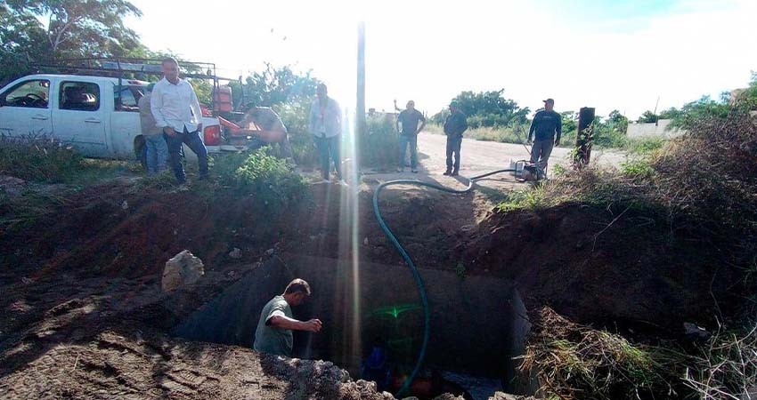 Trabaja OOMSAPAS en reparación de tubería en el tanque San Ramón