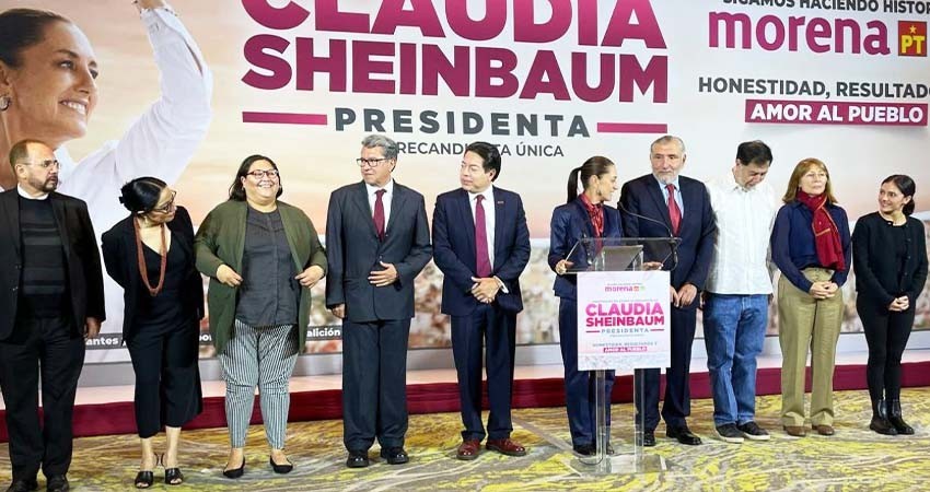 Sheinbaum presenta a su equipo de coordinación de precampaña a la presidencia Sheinbaum presenta a su equipo de coordinación de precampaña a la presidencia