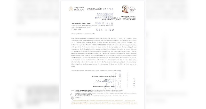 Pide AMLO al Senado autorización para que militares de EE.UU. entren a México Pide AMLO al Senado autorización para que militares de EE.UU. entren a México