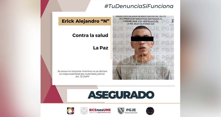 Asegura PGJE a probable narcomenudista con 7 mil 500 dosis de metanfetamina Asegura PGJE a probable narcomenudista con 7 mil 500 dosis de metanfetamina