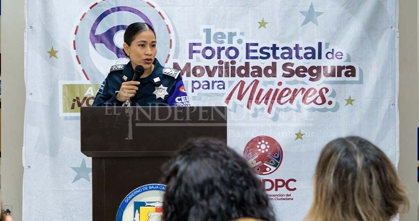 La Policía Municipal de La Paz participa en el primer Foro Estatal de Movilidad Segura para Mujeres “A dónde voy, ¡voy segura!” La Policía Municipal de La Paz participa en el primer Foro Estatal de Movilidad Segura para Mujeres “A dónde voy, ¡voy segura!”