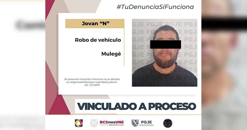 Queda vinculado a proceso por robo de vehículo en Guerrero Negro Queda vinculado a proceso por robo de vehículo en Guerrero Negro