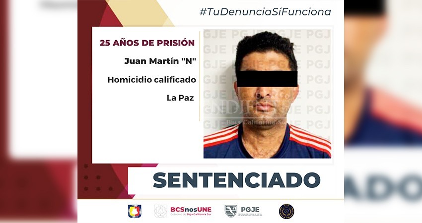 Pasará 25 años en prisión por el homicidio que cometió en La Paz en agravio de un taxista Pasará 25 años en prisión por el homicidio que cometió en La Paz en agravio de un taxista