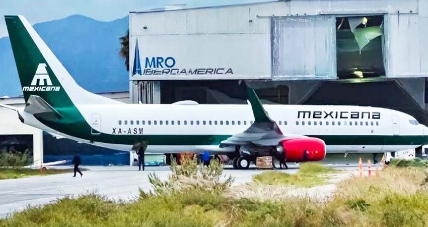 Llega a Tijuana, BC, avión de Mexicana; realiza vuelo de prueba Llega a Tijuana, BC, avión de Mexicana; realiza vuelo de prueba