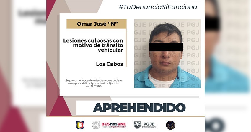 Cumplimenta PGJE orden de aprehensión por lesiones con motivo de tránsito vehicular Cumplimenta PGJE orden de aprehensión por lesiones con motivo de tránsito vehicular