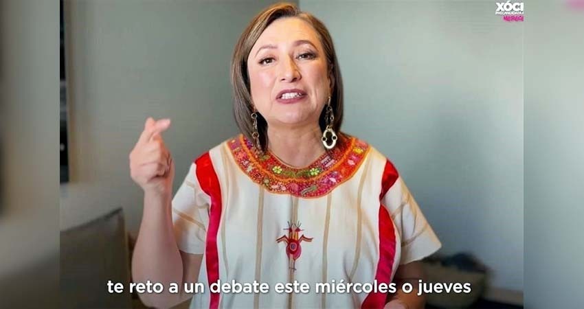Xóchitl Gálvez reta a Sheinbaum a debate Xóchitl Gálvez reta a Sheinbaum a debate