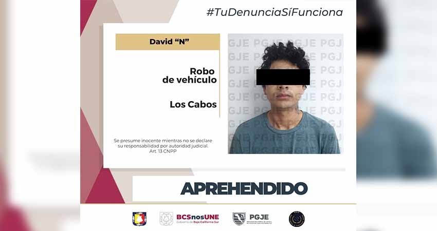 Fue detenido Moisés “N” por el delito de robo de vehículo Fue detenido Moisés “N” por el delito de robo de vehículo