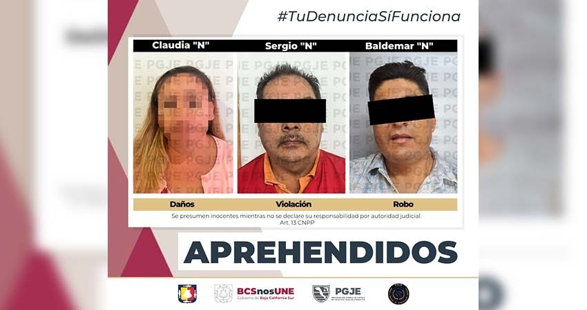 Fueron ejecutadas 3 órdenes de aprehensión a imputados por diversos delitos
