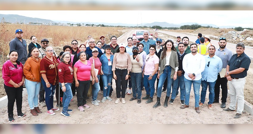 Supervisa alcaldesa obra en el tramo 2 y 3 del “Circuito Vial Sur”