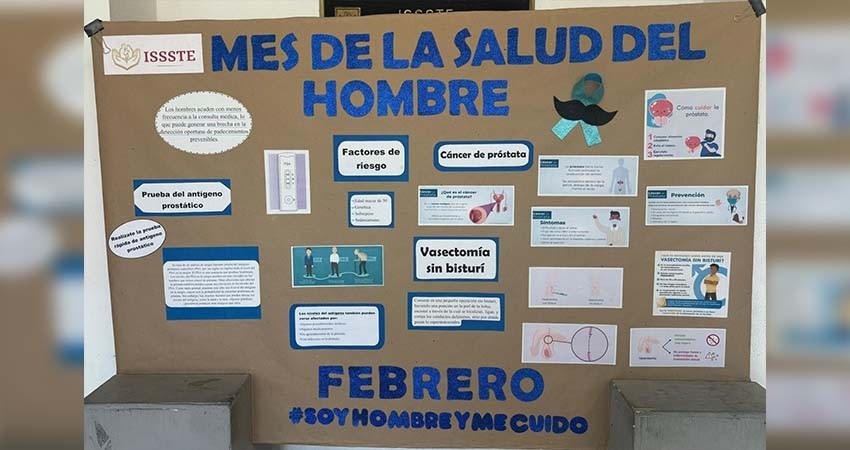 Promueve Issste BCS “Febrero, Mes de la Salud del Hombre” Promueve Issste BCS “Febrero, Mes de la Salud del Hombre”