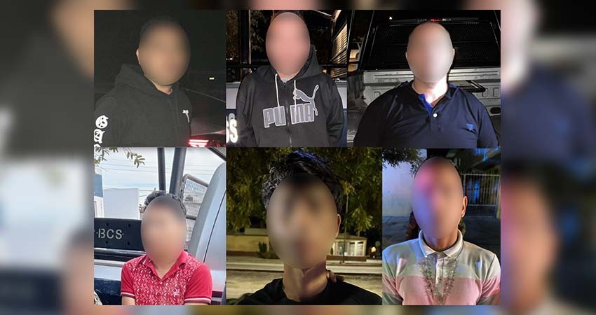 Detiene policía estatal a siete personas en La Paz por acciones de narcomenudeo