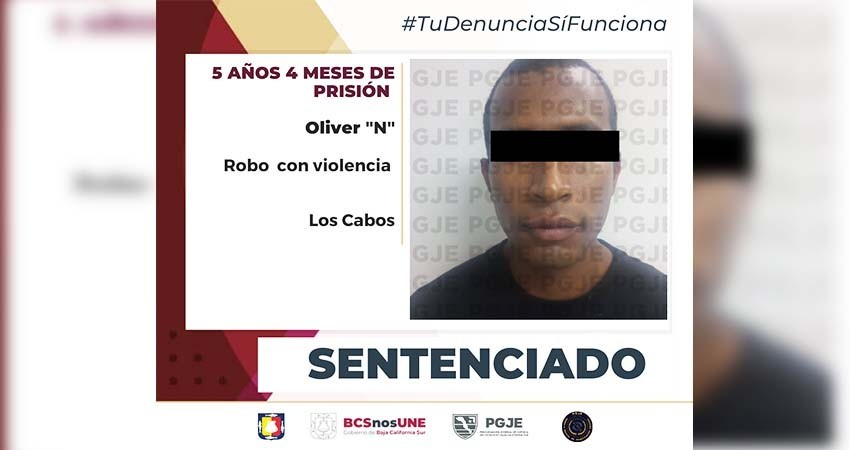 Oliver “N” pasará más de 5 años en prisión por robo con violencia Oliver “N” pasará más de 5 años en prisión por robo con violencia